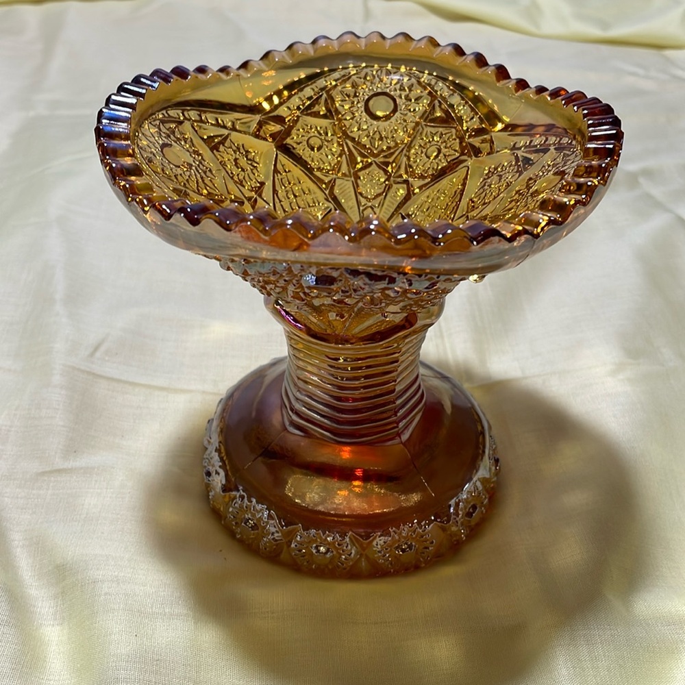 Vintage Carnival Glass Base